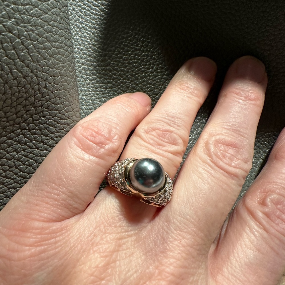 Joan Rivers Statement Pearl Ring - image 6